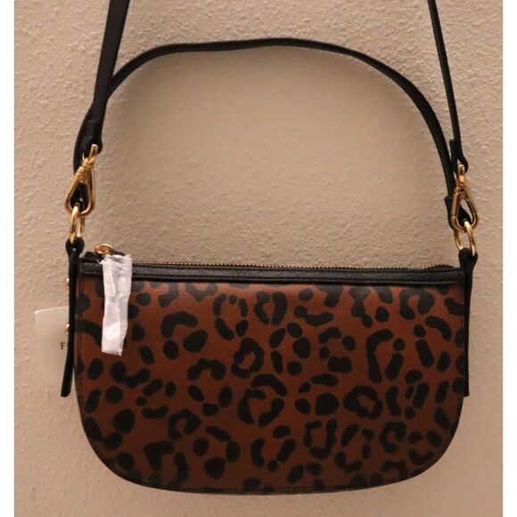 Fossil ZB11098234 Jolie Small Black/Leopard Print Crossbody/Shoulder Bag - Picture 12 of 16